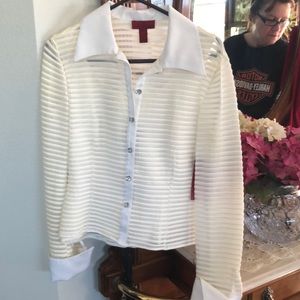 NWT - JS Collections elegant 2 pc blouse.